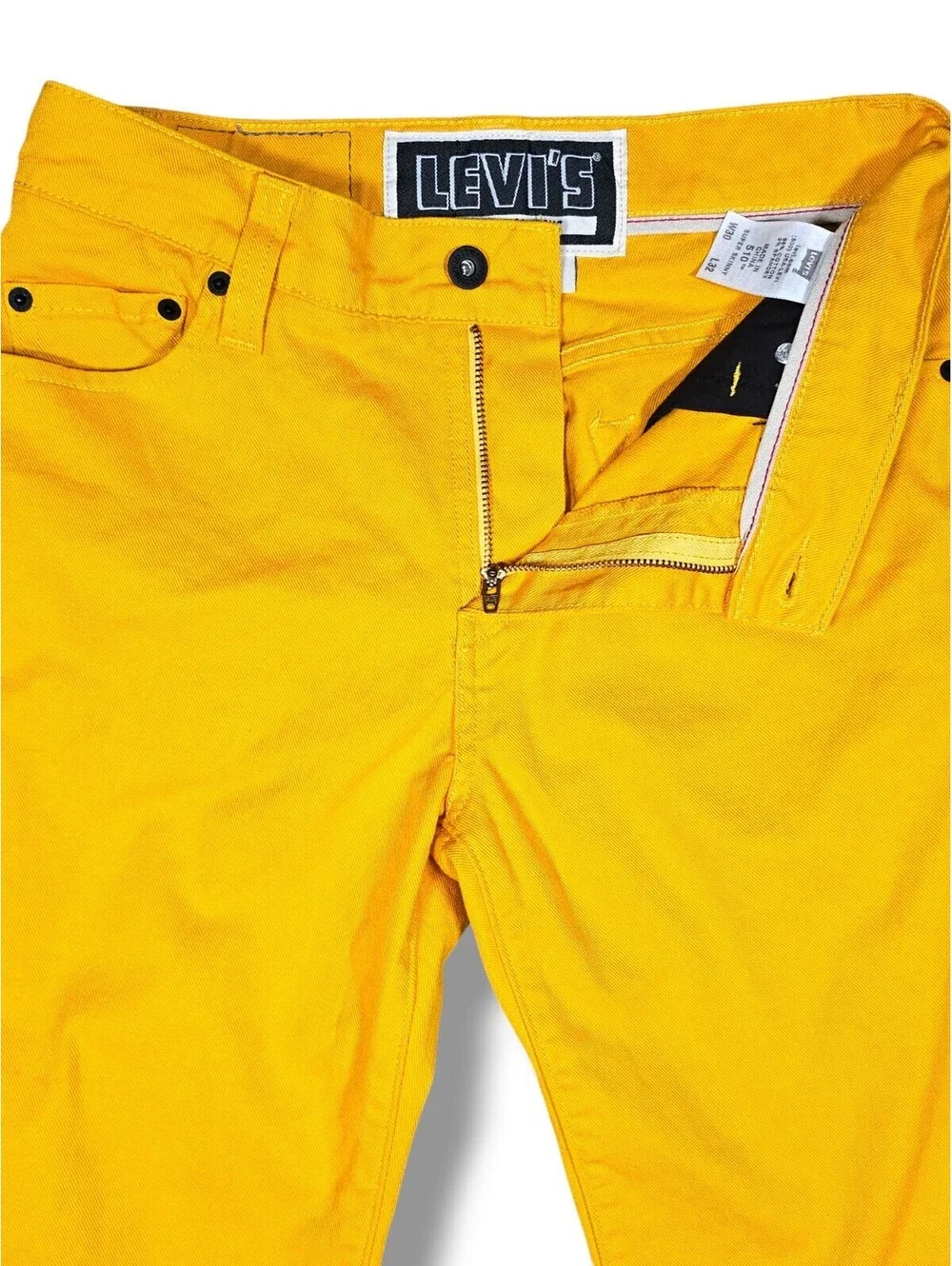 Levi's 510 Mustard Yellow Denim Skinny Jeans Y2K 2000s Punk Emo Skate Alt 30x32